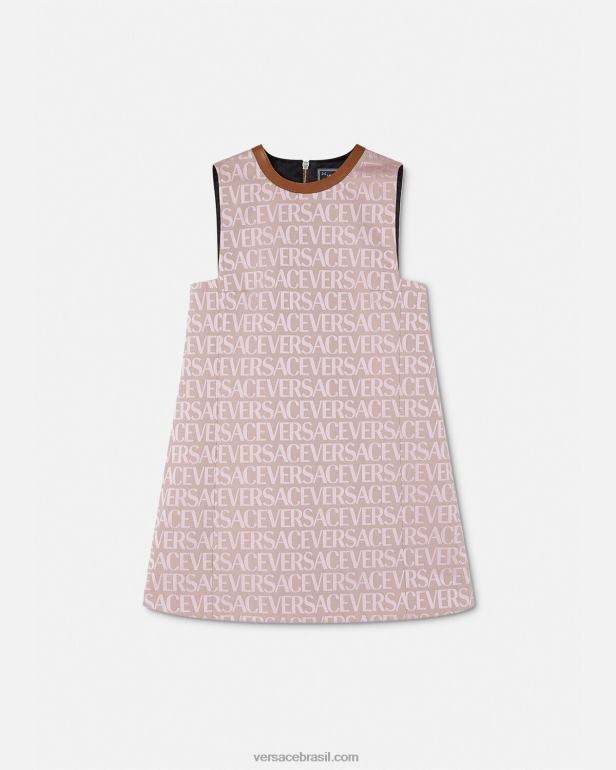 roupas P2TX26 Versace vestido mini rosa e estampado mulheres