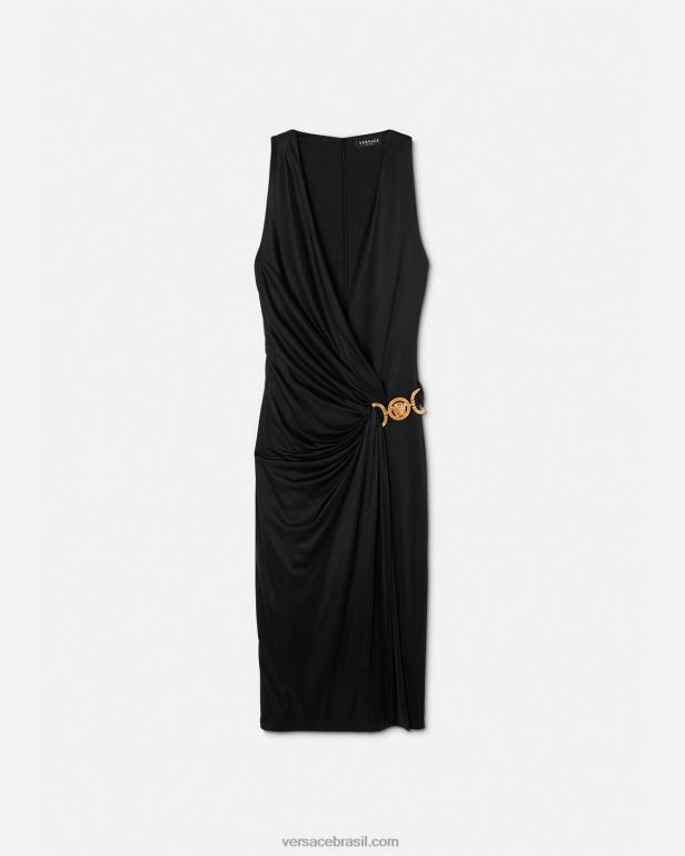 roupas P2TX29 Versace vestido midi medusa '95 preto mulheres