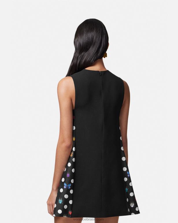 roupas P2TX3 Versace minivestido borboletas Uma cor mulheres