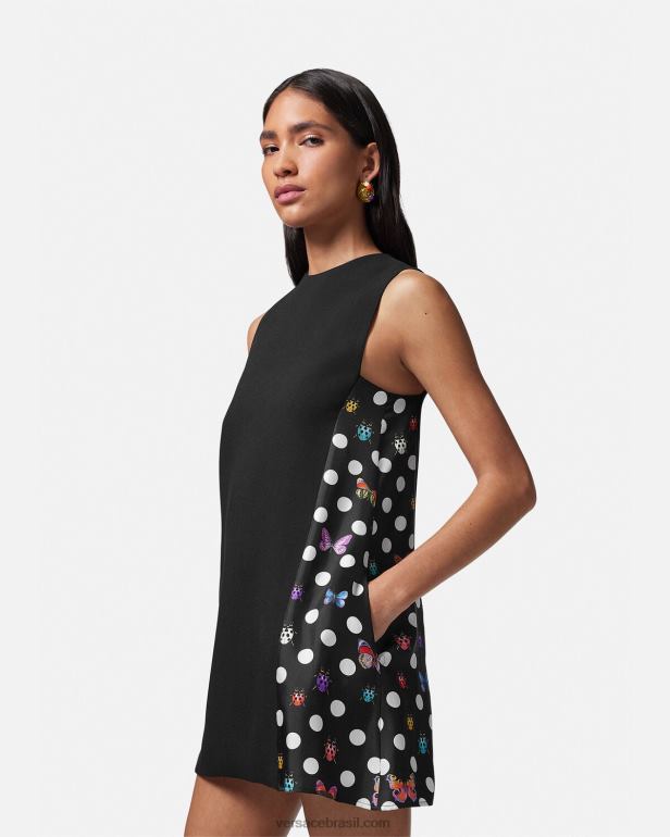 roupas P2TX3 Versace minivestido borboletas Uma cor mulheres