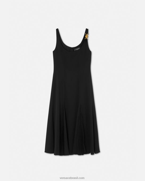 roupas P2TX41 Versace vestido midi medusa '95 preto mulheres