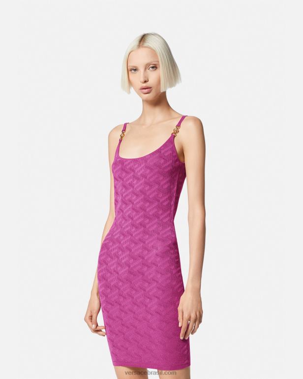 roupas P2TX65 Versace vestido medusa \'95 la greca fúcsia mulheres