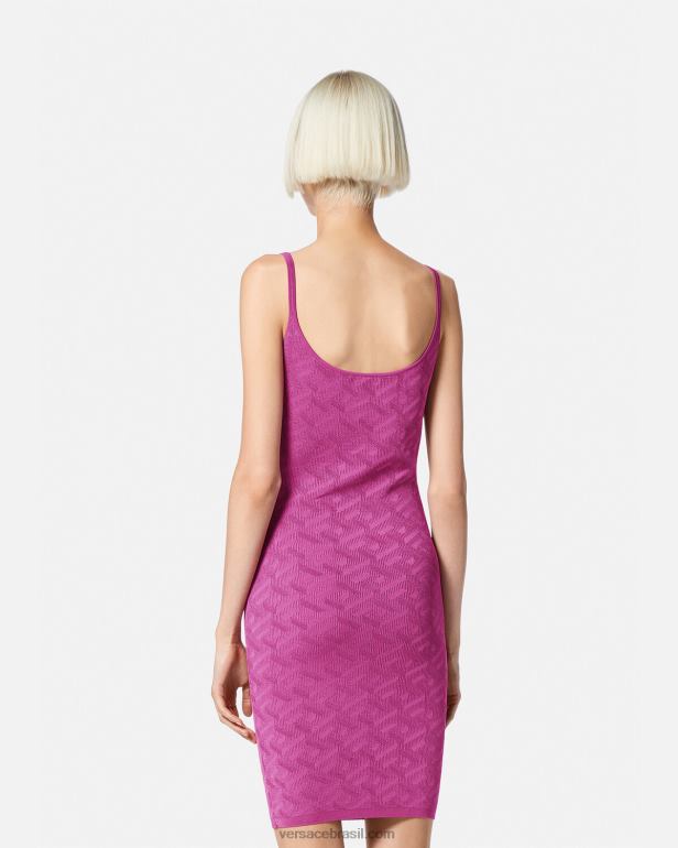 roupas P2TX65 Versace vestido medusa \'95 la greca fúcsia mulheres