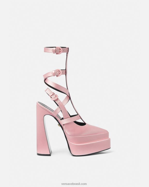 sapato P2TX405 Versace bombas de plataforma de gaiola pontiaguda aevitas rosa mulheres