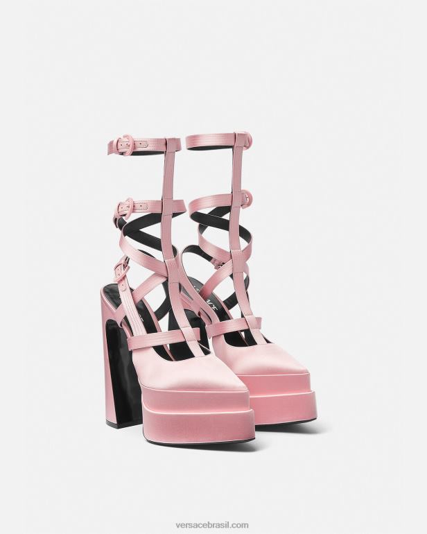 sapato P2TX405 Versace bombas de plataforma de gaiola pontiaguda aevitas rosa mulheres