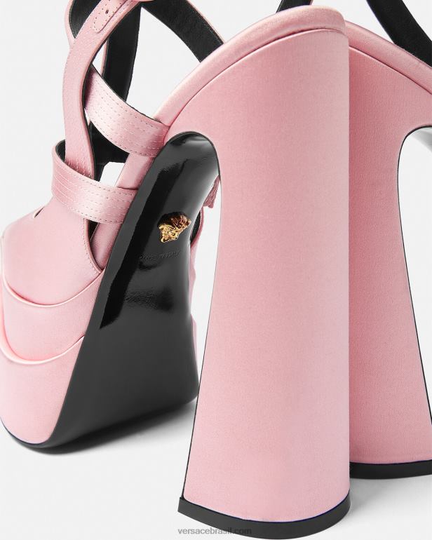 sapato P2TX405 Versace bombas de plataforma de gaiola pontiaguda aevitas rosa mulheres