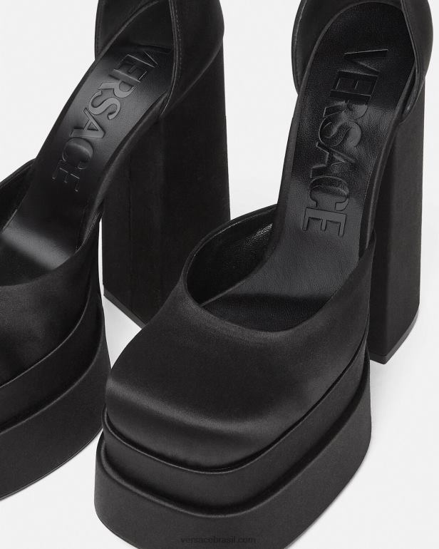 sapato P2TX409 Versace bombas de plataforma medusa aevitas preto mulheres