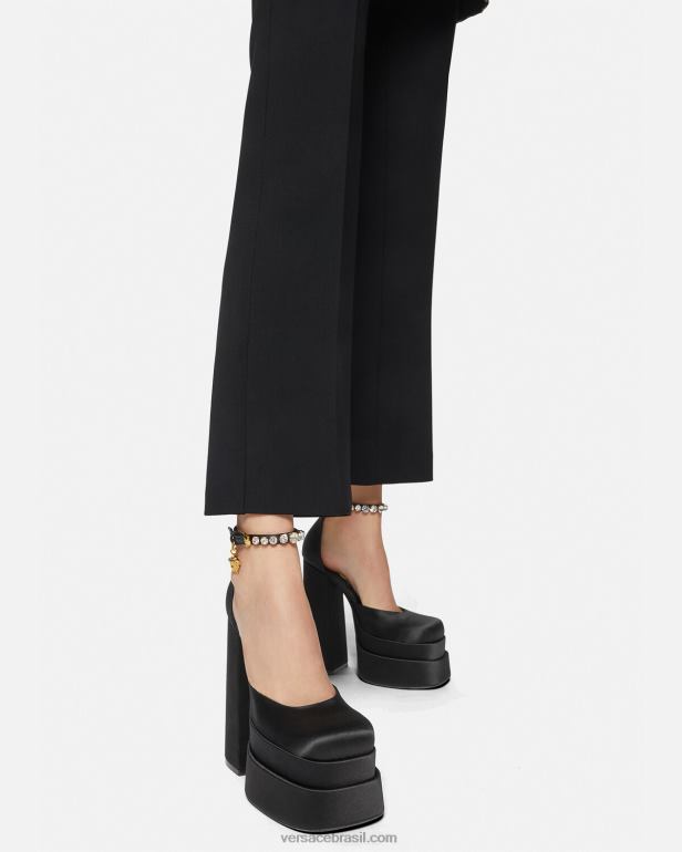 sapato P2TX409 Versace bombas de plataforma medusa aevitas preto mulheres