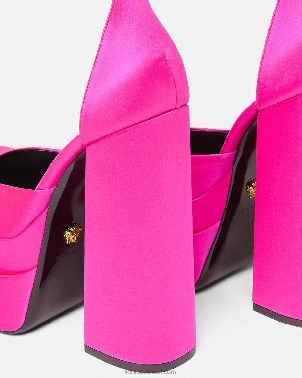 sapato P2TX410 Versace bombas de plataforma medusa aevitas fúcsia mulheres