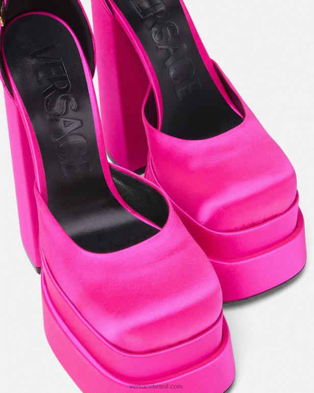 sapato P2TX410 Versace bombas de plataforma medusa aevitas fúcsia mulheres