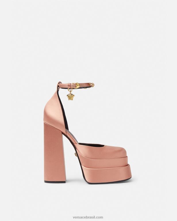 sapato P2TX411 Versace bombas de plataforma medusa aevitas rosa mulheres