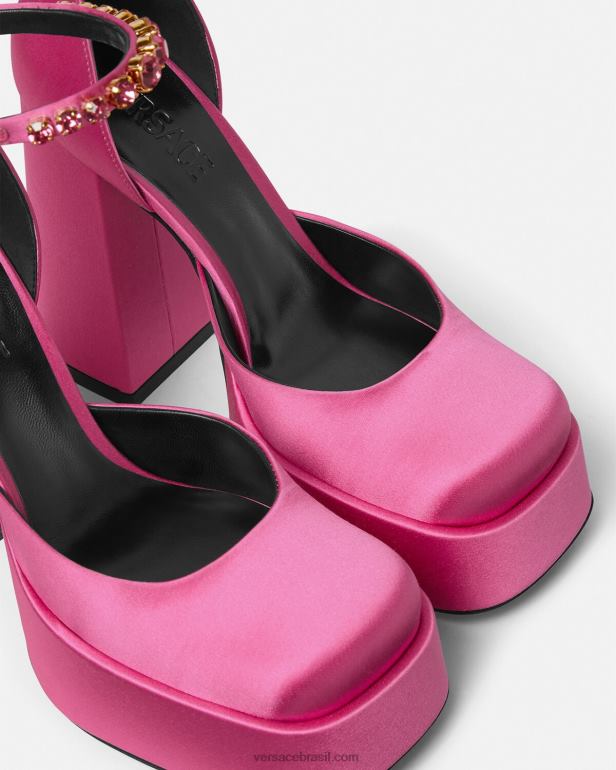 sapato P2TX414 Versace bombas de plataforma única medusa aevitas rosa mulheres