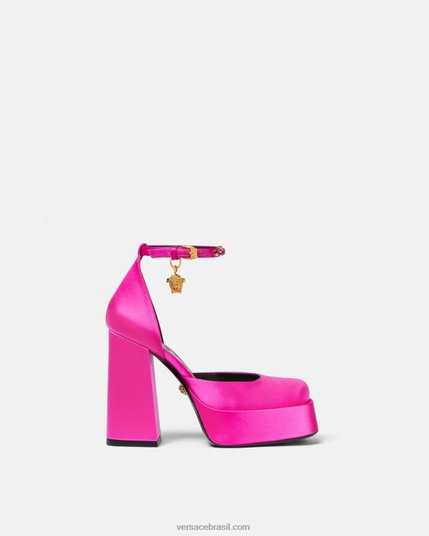sapato P2TX416 Versace bombas de plataforma única medusa aevitas fúcsia mulheres