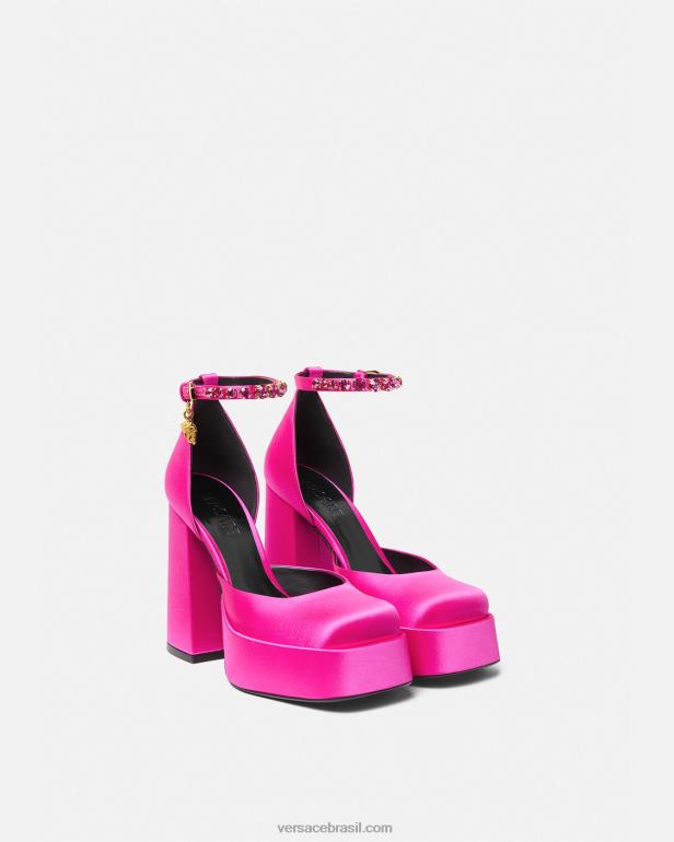 sapato P2TX416 Versace bombas de plataforma única medusa aevitas fúcsia mulheres