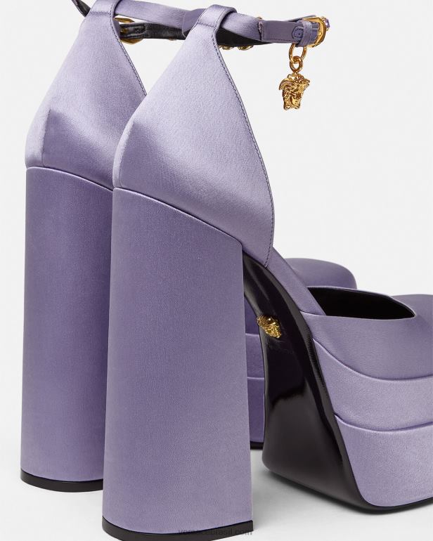 sapato P2TX422 Versace bombas de plataforma medusa aevitas lilás mulheres