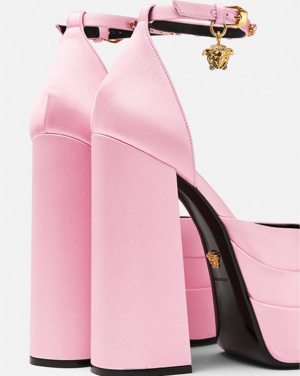sapato P2TX423 Versace bombas de plataforma medusa aevitas rosa mulheres