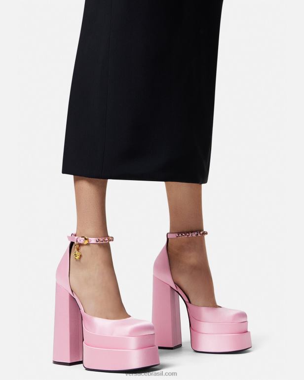 sapato P2TX423 Versace bombas de plataforma medusa aevitas rosa mulheres