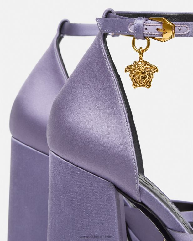 sapato P2TX427 Versace bombas de plataforma única medusa aevitas lilás mulheres