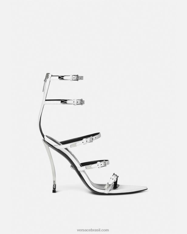 sapato P2TX388 Versace sandálias de ponta branco mulheres