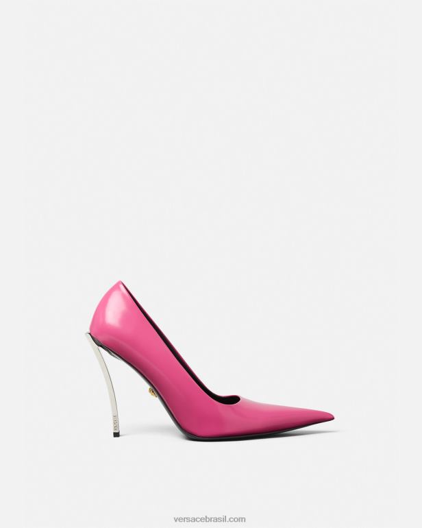 sapato P2TX396 Versace bombas pontuais rosa mulheres