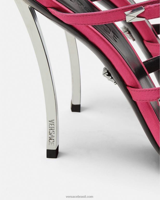 sapato P2TX397 Versace sandálias de ponta fúcsia mulheres