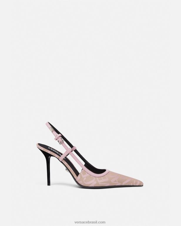 sapato P2TX482 Versace bombas allover rosa mulheres