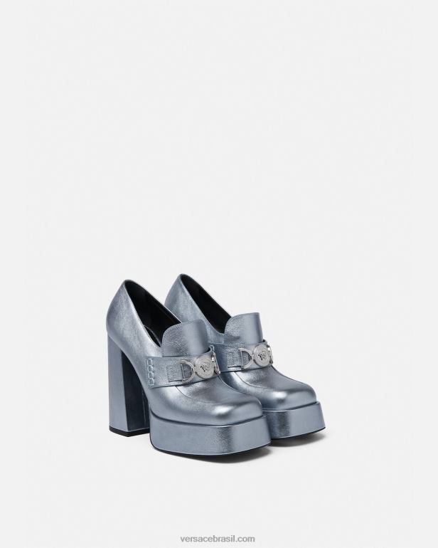 sapato P2TX485 Versace bombas de plataforma metálica medusa \'95 Uma cor mulheres