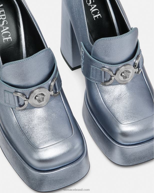 sapato P2TX485 Versace bombas de plataforma metálica medusa \'95 Uma cor mulheres