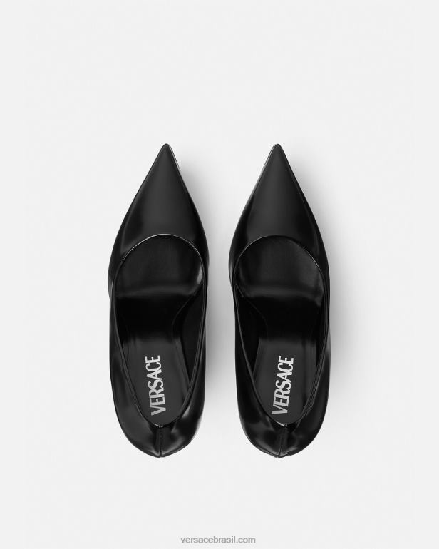 sapato P2TX491 Versace bombas de plataforma de tempestade preto mulheres