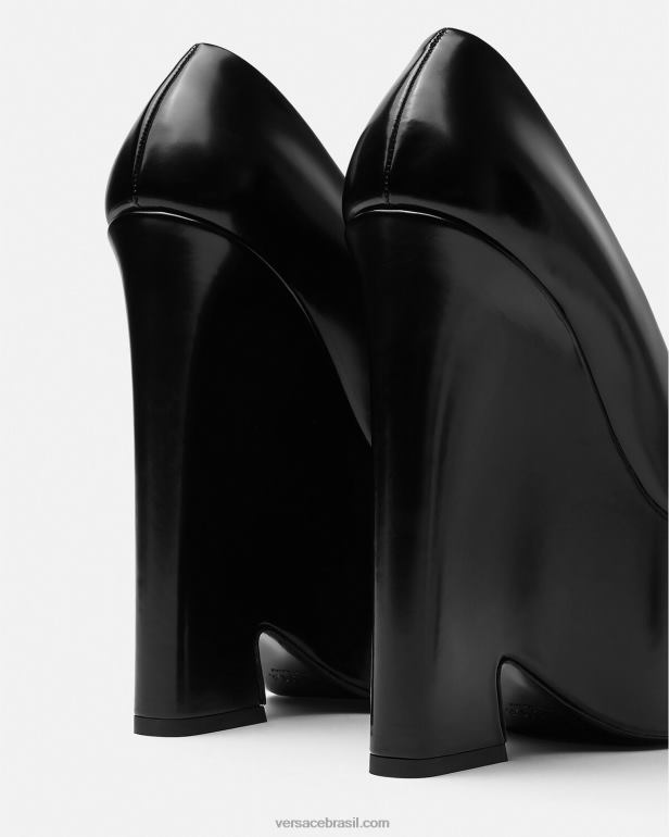 sapato P2TX491 Versace bombas de plataforma de tempestade preto mulheres