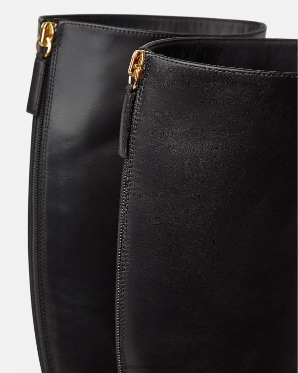 sapato P2TX477 Versace botas de cano alto com plataforma aevitas preto mulheres