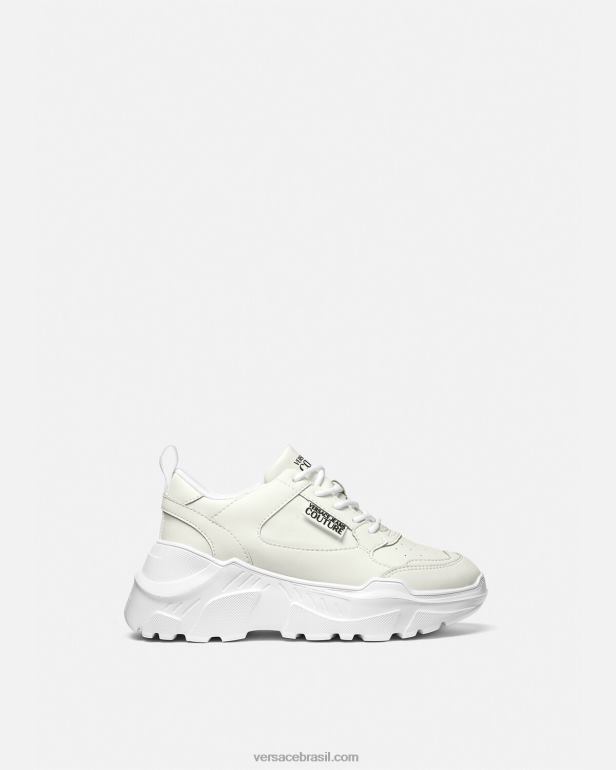 sapato P2TX2263 Versace tênis de corrida branco mulheres