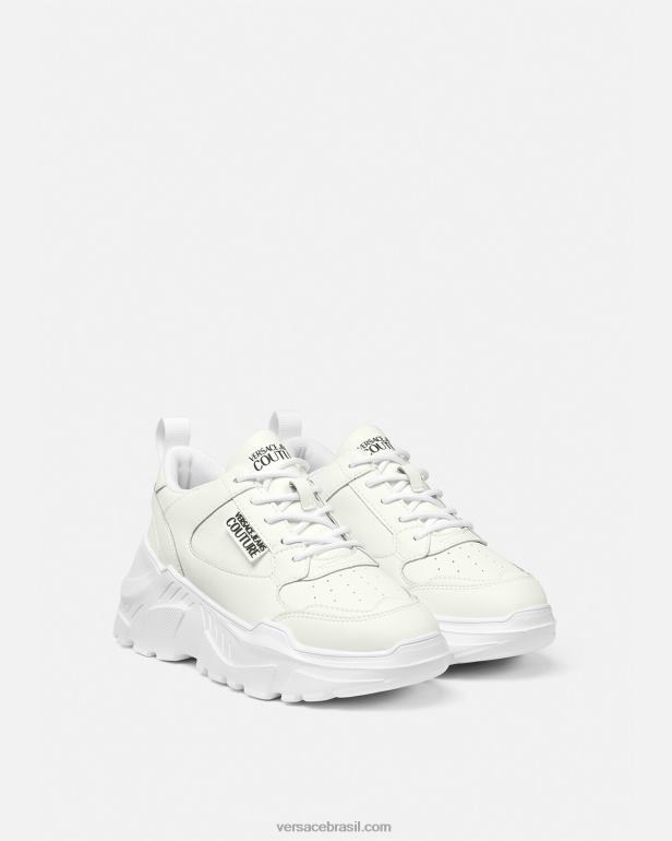 sapato P2TX2263 Versace tênis de corrida branco mulheres