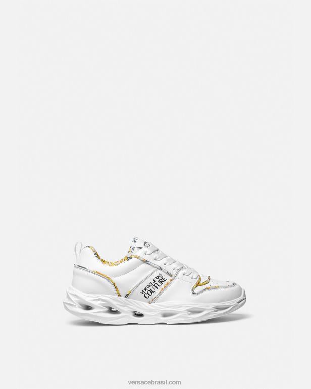 sapato P2TX2302 Versace tênis de alta costura okinawa branco mulheres