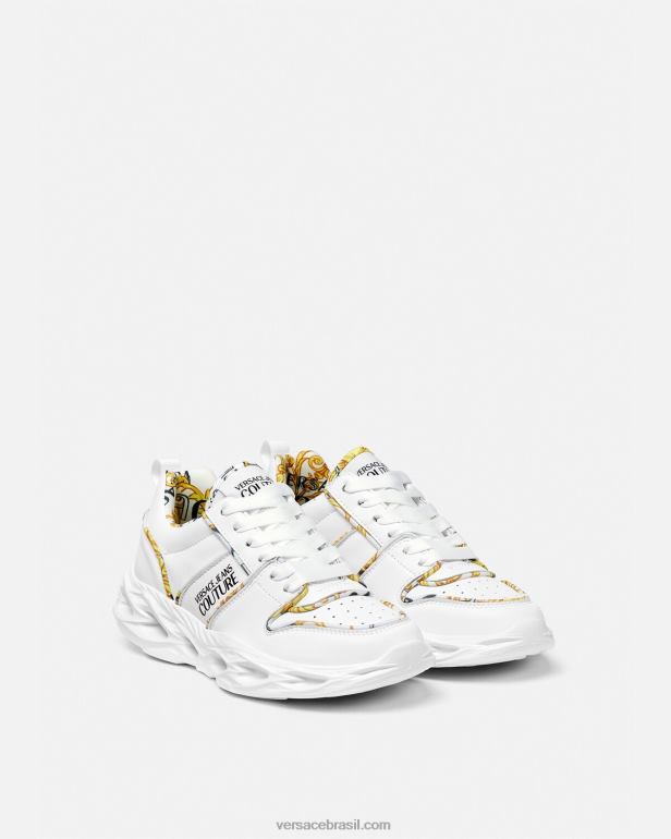 sapato P2TX2302 Versace tênis de alta costura okinawa branco mulheres