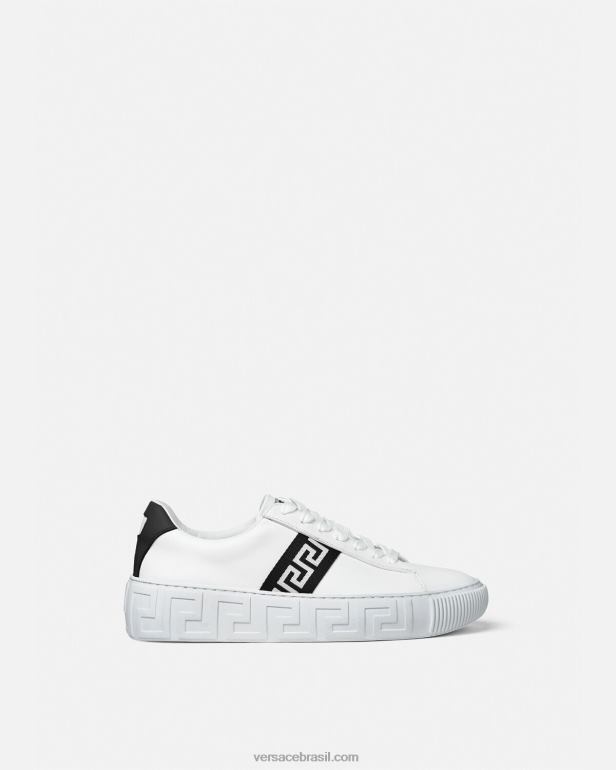 sapato P2TX502 Versace tênis grego Preto branco mulheres