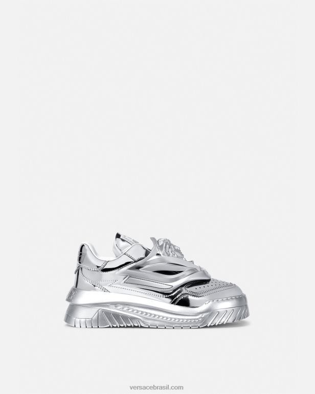 sapato P2TX506 Versace tênis odissea prata mulheres
